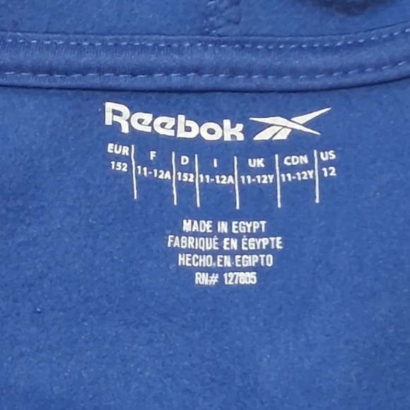 NWT Reebok 2 Pc. Set Sz. 12 Youth Blue Sweat Suit - Picture 12 of 12